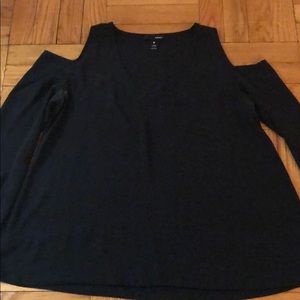 Aqua cold shoulder blouse